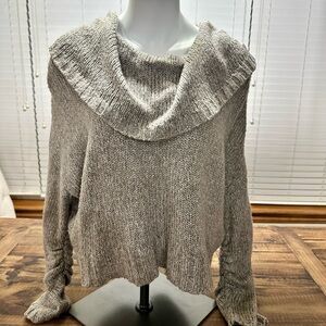 Nine West Heathered Gray Cowl Neck Sweater